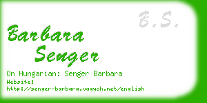 barbara senger business card